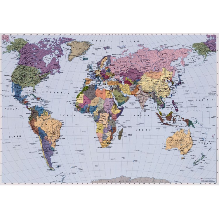 Fototapet World Map 4-050