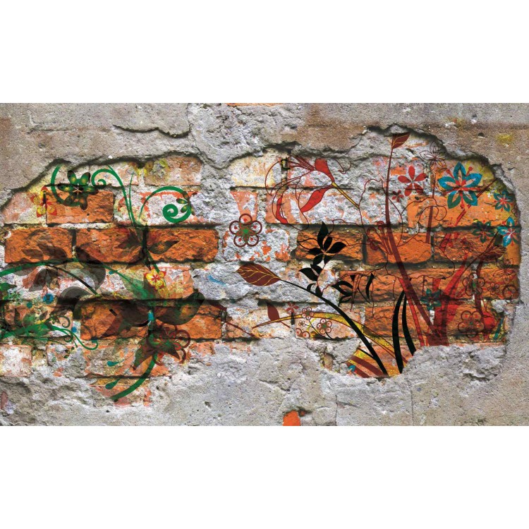 Fototapet Graffiti pe zid de caramida 564